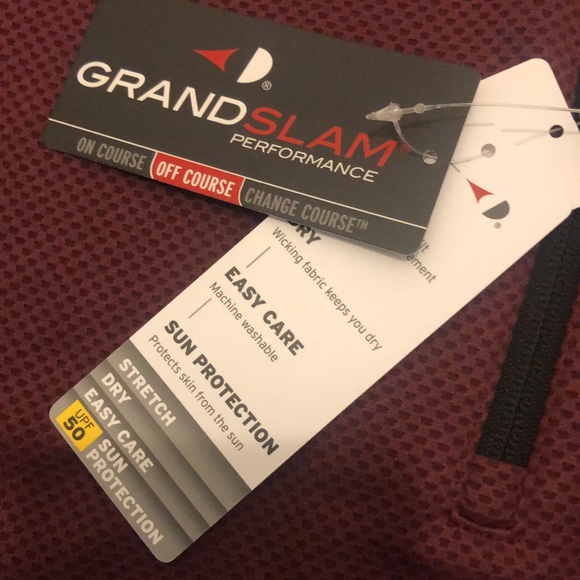 Grand Slam Performance XXL Mens Golf Jacket Long Sleeve 1/4 Zip Pullover Pocket - Picture 3 of 7